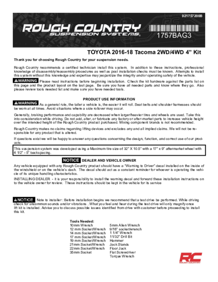 Installation Manual